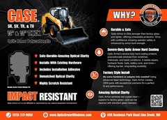OPTIC ARMOR CASE SR SV TR TV SKID STEER HEAVY DUTY DOOR 1/2″ POLY TINTED