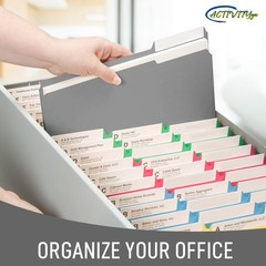 Grey File Folders, 1/3-Cut Tabs, Letter Size, 12-Pack – Durable Letter,