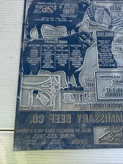 Vintage Metal Printing PlatesBEEF BUTCHER ADVERTISING NEWSPAPER PLATE
