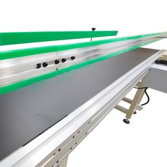 118×15.7in PVC Belt Conveyor Adjustable Speed 120W for Packaging Production Line
