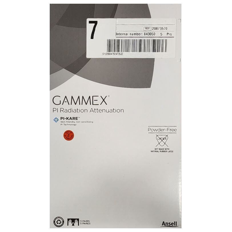 *5-Pairs* Ansell Gammex PI-KARE Radiation Attenuation Size-7.0 Gloves 20873570