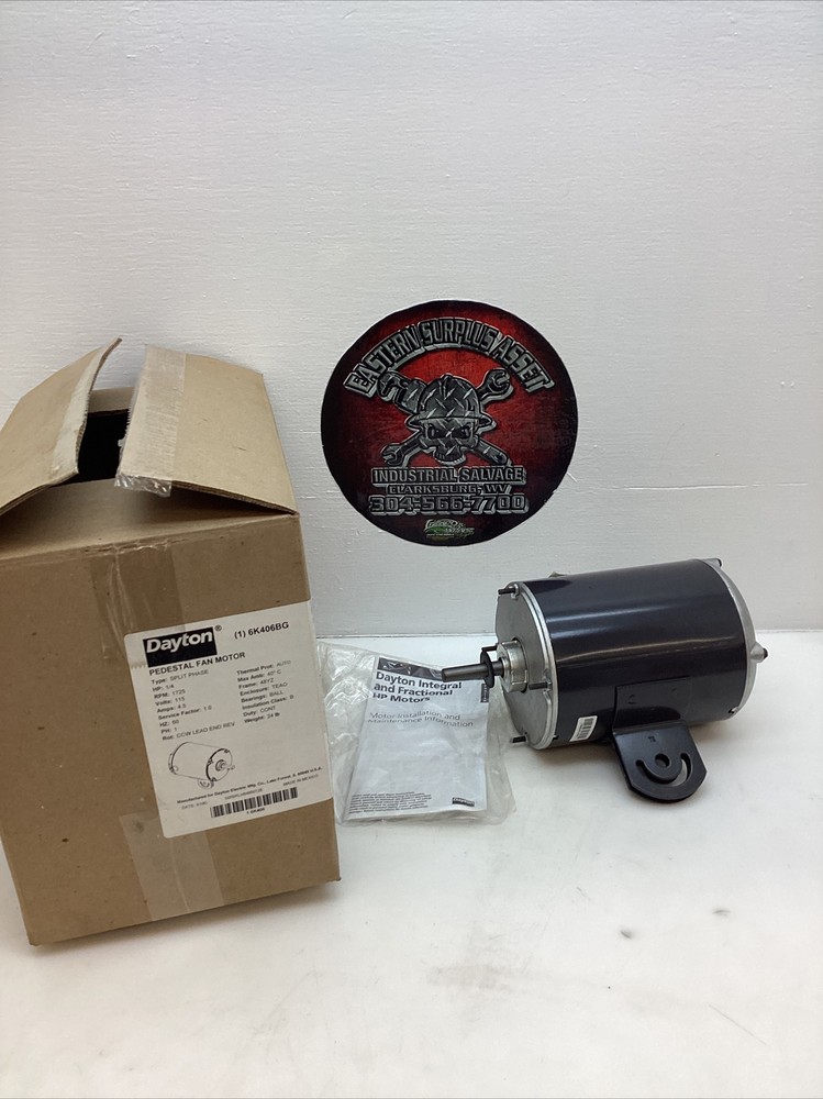 Dayton 6K406BG 1/4 HP 115 VAC Pedestal Fan Motor 1725 RPM NIB