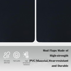 Heavy Duty PVC Rubber Mud Flaps 24×24 inch 2 Pack for Pickup Semi Truck Trailer