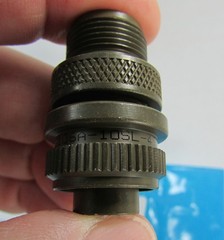 Amphenol Military Style Aluminum Female Plug Circular Connector 2-Pin Solder Cup