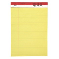 Mead 59614 Yellow 50-Sheet Ruled Legal Notepad 5 x 8 in. (Pack of 12)