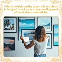 12 Pieces 5 x 7 Inch Certificate of Authenticity Gold Foil Premium Certificat…
