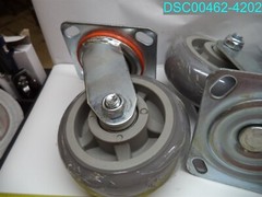 QTY=4:6-1/4″ H X 4-3/4″ OD X 1-3/4″ W HEAVEY DUTY CASTOR WHEELS 2 SWIVEL 2 FIXED