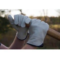 1 Pair, Cowhide Grain Leather Drivers, Work Safety Gloves (PPE) All Sizes
