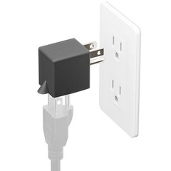 90 Degree Adapter Right Angled Downward Angled USA 3-Prong Male-Female Adapter