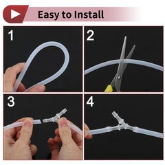 Plastic Hose Barb Fitting 1/16″ to 3/16″ Hose Barb Elbow L Fitting Clear 5 Pcs