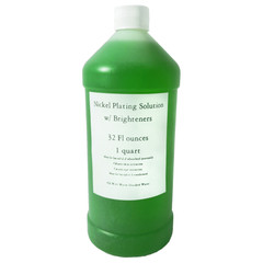 32oz Nickel Plating Solution with Anode & Brighteners, Electroplating, 1 Quart