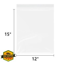 WEPOLY 12″x15″ 2 Mil Poly Bags 200 Count Clear