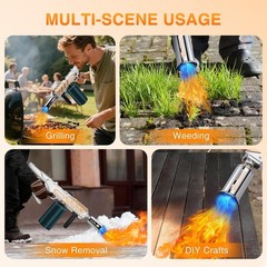 Powerful Flame Thrower Torch Burner for Cooking, Welding and Charcoal Lighting