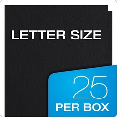 Oxford Twin-Pocket Folders, Textured Paper, Letter Size, Black, Holds 100 She…