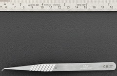 S&T JFAL-3 Vessel Dilator Forceps, Smooth 0.3mm Jaws, Angled 45°, 130mm
