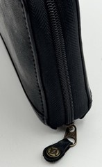 Vtg Franklin Covey Black Leather Spacemaker Full Zip Binder Planner 1996 Compact