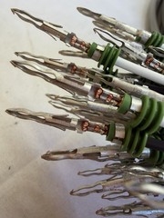 Lot of 5 OEM Harness Leads AMP Sealed JPT to 0.250in Ins FASTON 16-14AWG