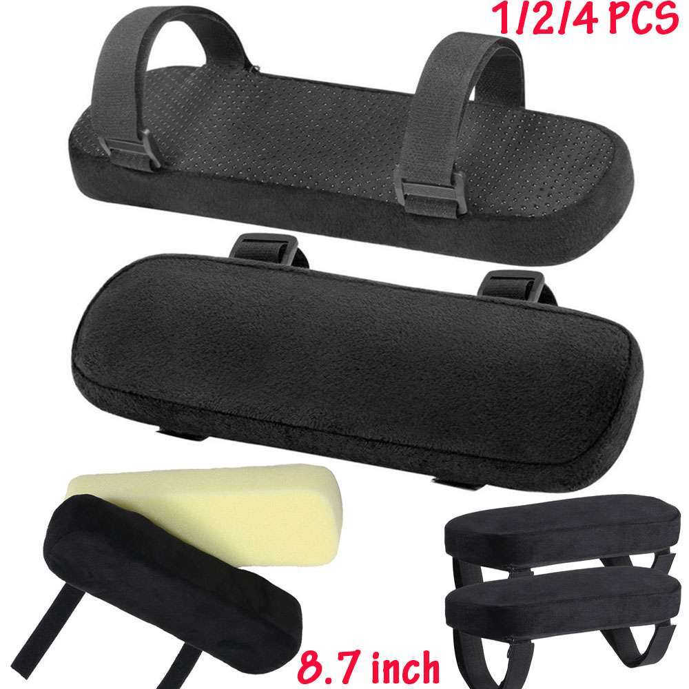 2/4 Pcs Chair Armrest Pads Arm Rest Office Chair Armrest Pads Cover Memory Foam