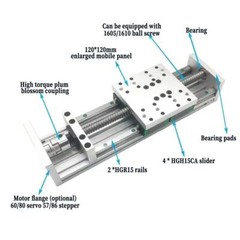 Heavy Duty Linear Ball screw Stage 70-100kg 4PCS*HGR15 X Y Z CNC Slide Table