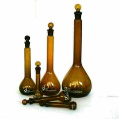5/10/20/25/50/100/250ML Borosilicate Amber Glass Volumetric Flask with Stopper
