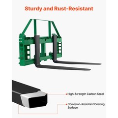 Uimoso Pallet Fork Frame Attachment w/36/42/48″ Skid Steer Forks, 2600/4000 lbs