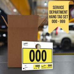 Versa-Tags Yellow 3-Part Dispatch Hang Tags, 1000 Count, 000-999 | Repair Sho…