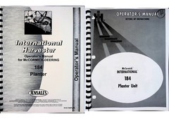 IH International 184 Planter Owners Operators Manual