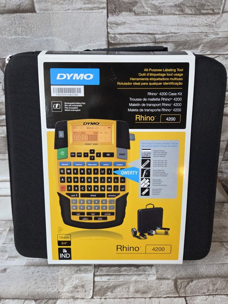Dymo Rhino 4200 Case Kit All-purpose Labeling Tool 19MM 3/4″ Bundle