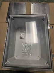 Fibox Polycaronate Wall Mount Electrical Enclosure with Clear Cover 10x8x6