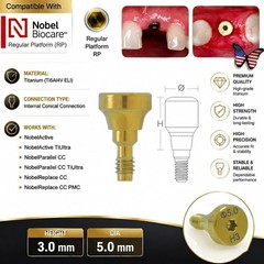 US Nobel Active Nobel Parallel CC Healing Abutment Compatible Conical Connection