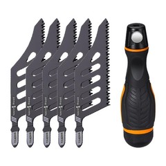 5x Flush Cutting Jigsaw Blade Irregular Curve Saw Blade with Handle for Wood US$
