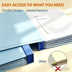Important Document Organizer for Family Records, Home Filing System with Tabs