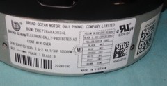 Broad Ocean BOM ZWK778A8A3034L Blower Motor 208 230V 1/3 HP 1050RPM = K00170128