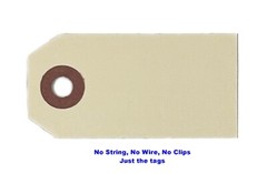 1000- 2 3/4″ x 1 3/8″ Size 1 Blank Manila Inventory Shipping Hang Tag Tags 10 Pt
