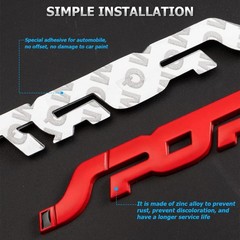 2PCS 3D Metal Car Sport Sticker, Car Side Fender Rear Trunk Emblem Badge Decals