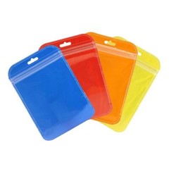 Multi-Size Clear-Color-White Glossy Mylar Zip Lock Bag w/ Butterfly Hang Hole M4