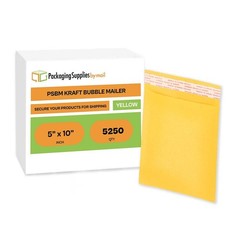 5250 #00 5×10 Kraft Paper Padded Bubble Envelopes Mailers Shipping Bags 5″ x 10″