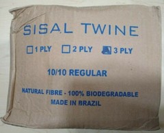 Sisal Tying Twine 3-Ply 1000′ 10 Pound Carton 100’/lb. Natural Fiber Twine