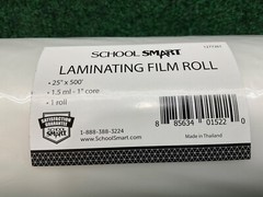 School Smart 1277261 Laminating Film Roll 25″ x 500Ft 1.5 mil Thick High Gloss