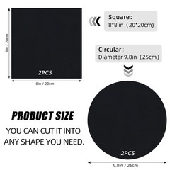 4 Pcs 8 x 8 Inches Pond Liner Repair Patch Kit EPDM Butyl Rubber balck