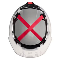 BOLT White Type 1 Class C Front Brim Vented Hard Hat with 4 Point Ratcheting Sus