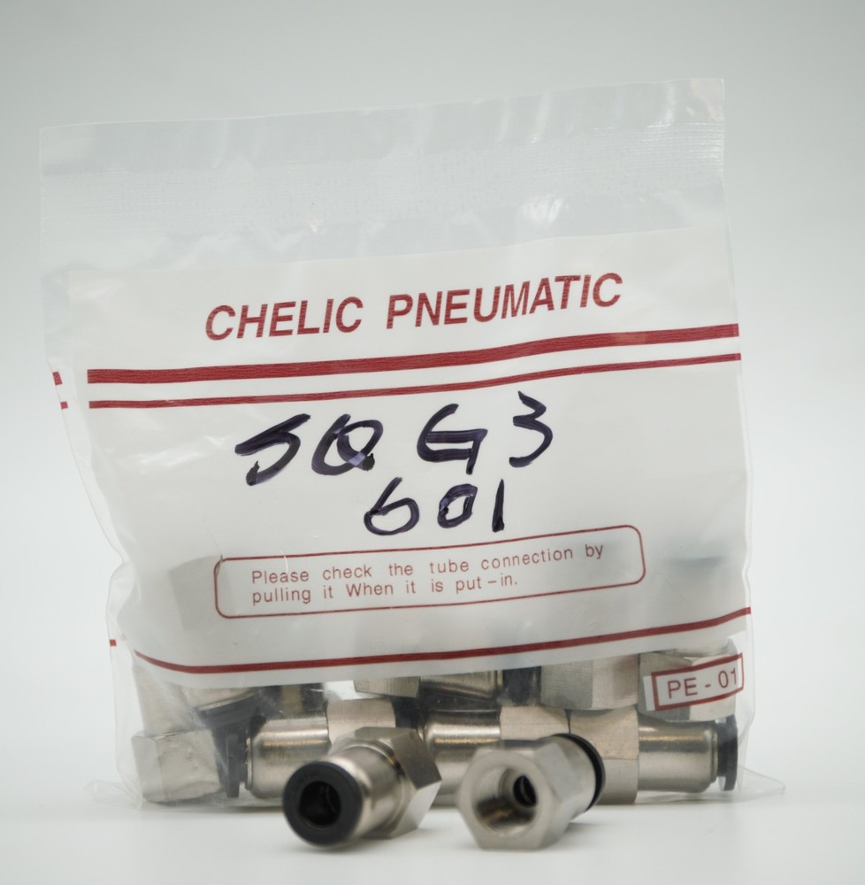CHELIC SQG3 601 Ø06-1/8″ BSPT Female push to connector Fitting (10 PCS PER BAG)