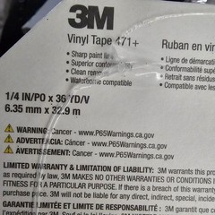 3M Vinyl Tape 471+ Indigo 1/4 Inch x 36 Yards Fine Line Masking PN06405