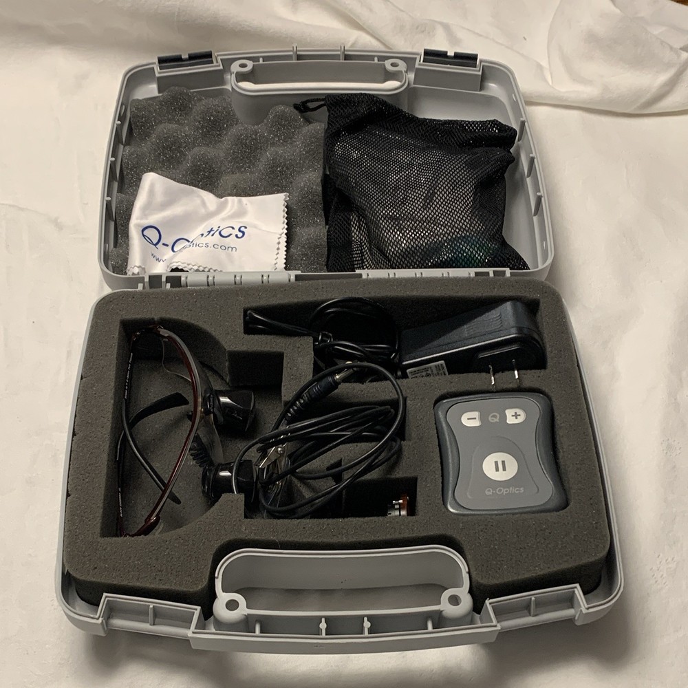 Q-Optics Eclipse by Ti Pure Titanium Dental Magnifying Loupes 2.5X w/Lght & Case