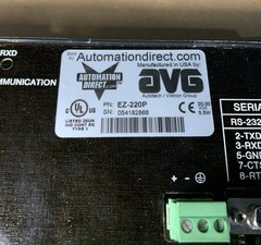 Automationdirect AVG EZ-220P Operator Interface Panel