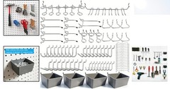 Corrosion-Resistant Pegboard Hooks Set – 80 Pieces for Kitchen & Garage Use