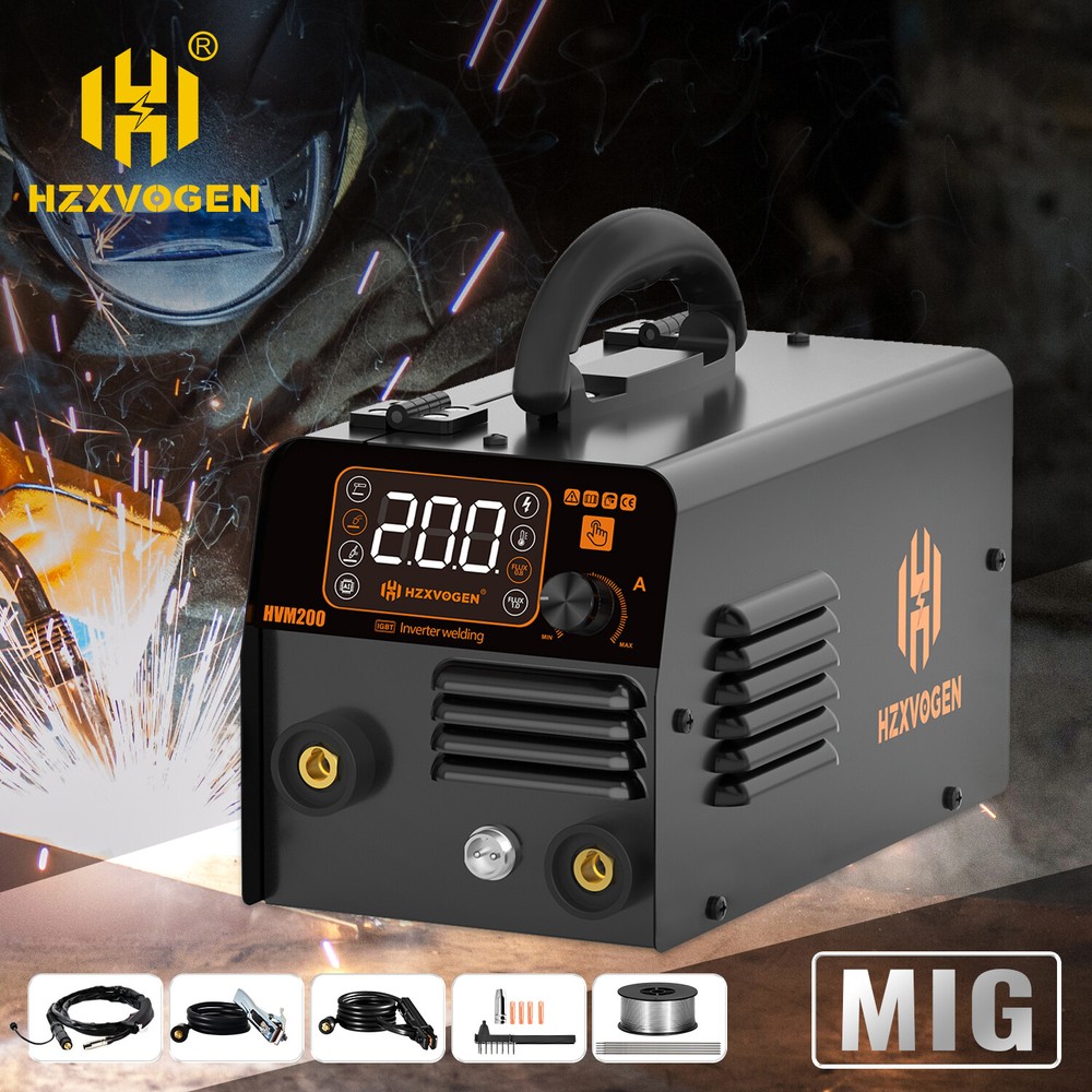 HVM200 2in1 MIG Welder Flux- Core Wire, 110V Gasless MIG Stick MMA IGBT Inverter