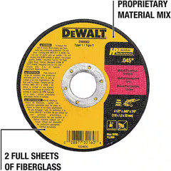 DEWALT 4-1/2 In. X 0.045 In. X 7/8 In. Metal and Stainless Cutting Wheel 20-Pack