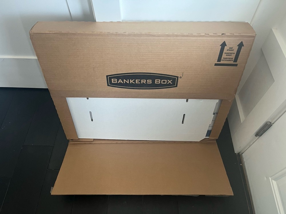 Bankers Box Hang’N’Stor Storage Boxes, Lift-Off Lid, 15″x12 1/4″x9 3/4″, 4-Pk