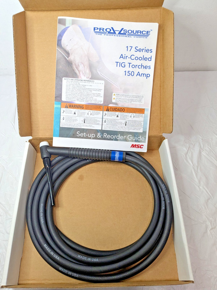 PRO-SOURCE Air Cooled TIG Welding Torch Kit 150A 12-1/2' Rubber Outfit 17F-